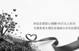 和治友德爱心捐赠100万元人民币支援香港大埔区宏福苑火灾灾后建设